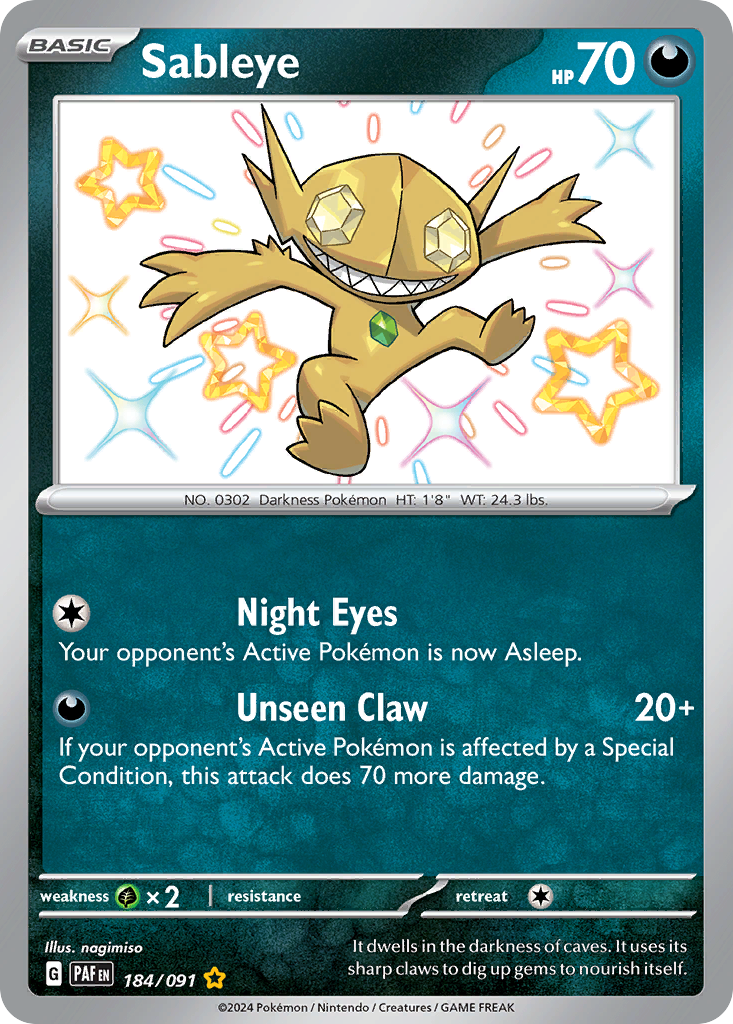 184/091 - Sableye - [Shiny Rare]