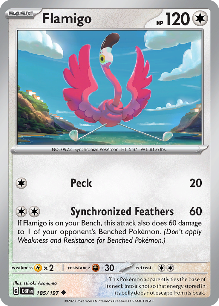 185/197 - Flamigo - [Uncommon] - Reverse Holo