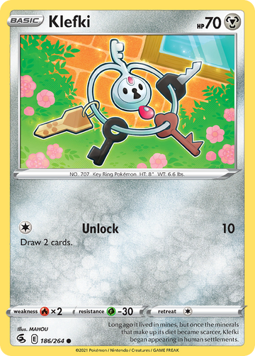 Pokémonkaart 186/264 - Klefki - Fusion Strike - [Common]
