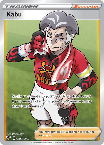 Pokémonkaart 186/189 - Kabu - Darkness Ablaze - [Rare Ultra]