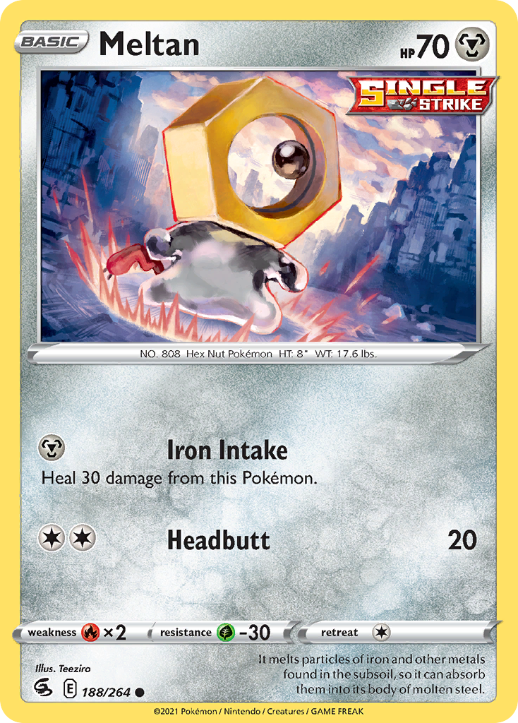 Pokémonkaart 188/264 - Meltan - Fusion Strike - [Common]