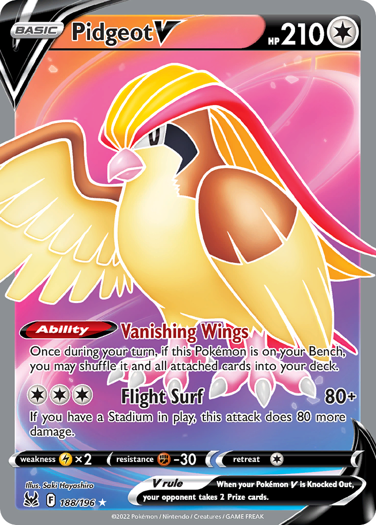 188/196 - Pidgeot V - [Rare Ultra]
