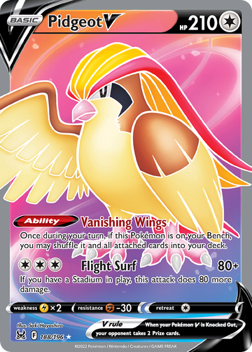 188/196 - Pidgeot V - [Rare Ultra]