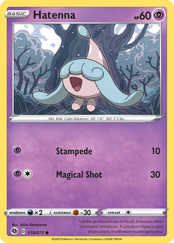 Pokémonkaart 018/073 - Hatenna - Champion's Path - [Common]