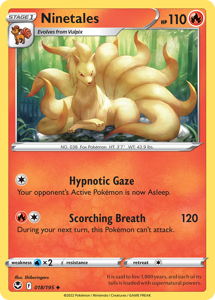 018/195 - Ninetales - [Uncommon] - Reverse Holo