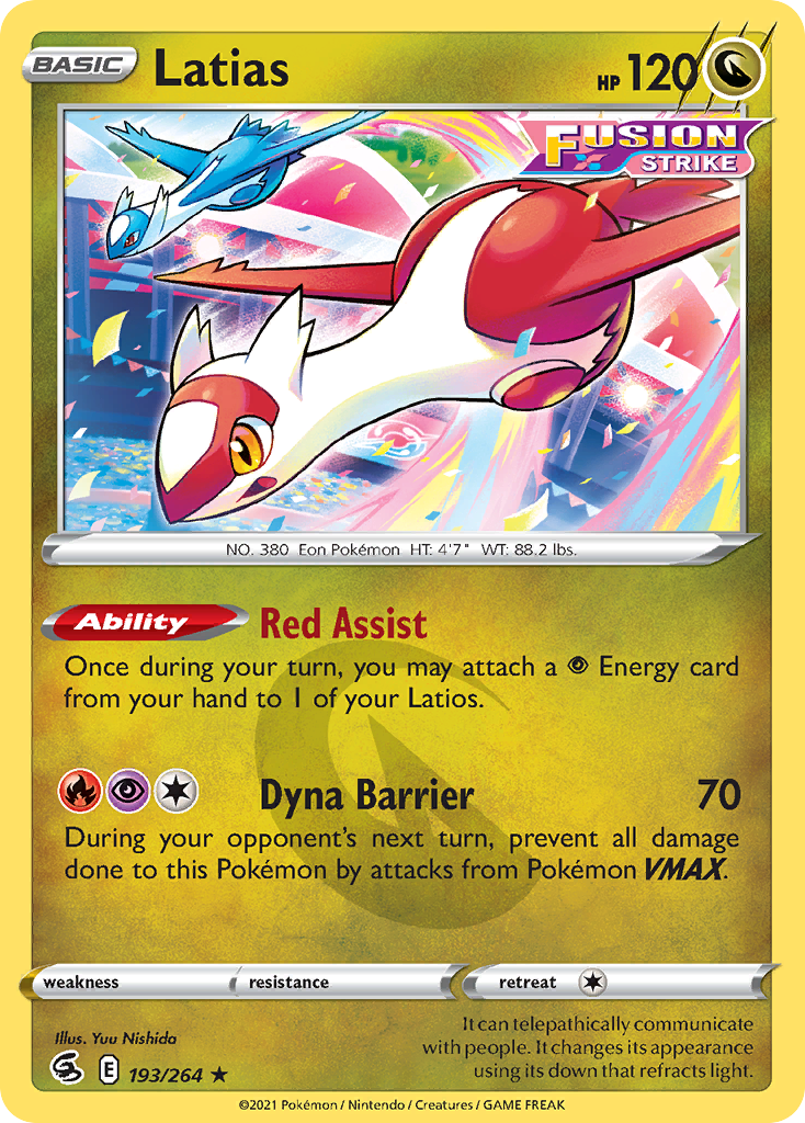 Pokémonkaart 193/264 - Latias - Fusion Strike - [Rare]