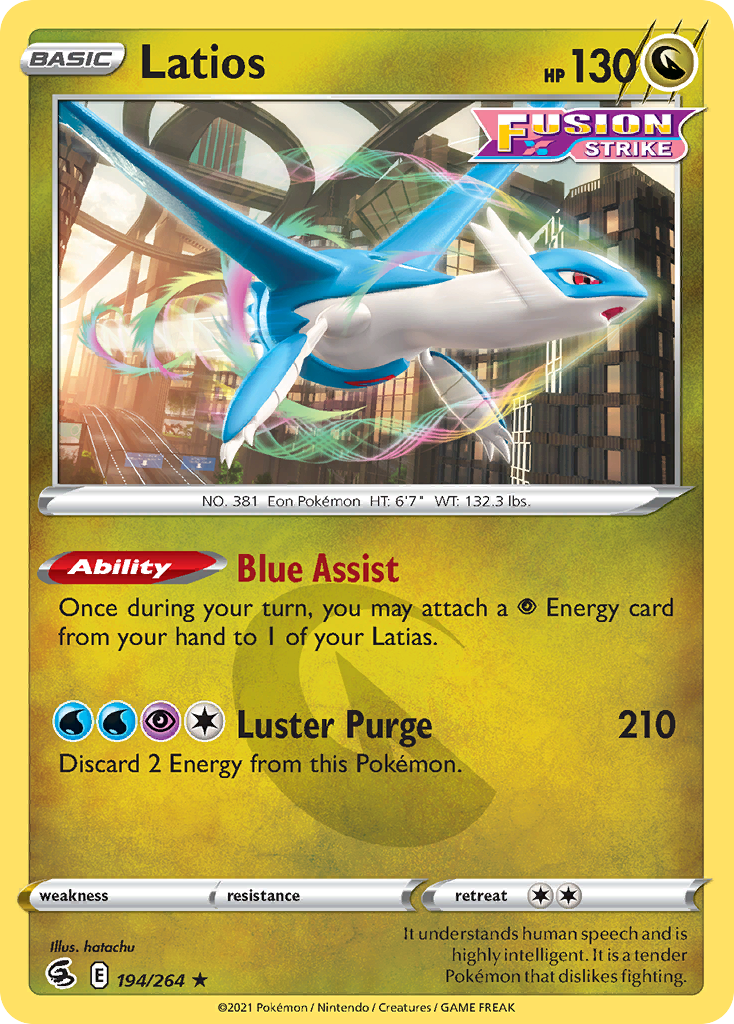 Pokémonkaart 194/264 - Latios - Fusion Strike - [Rare]