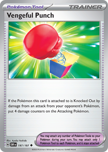 197/197 - Vengeful Punch - [Uncommon] - Reverse Holo