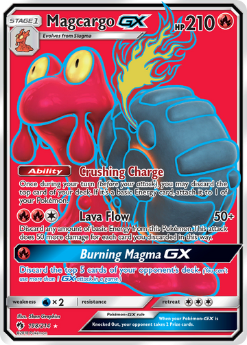 Pokémonkaart 198/214 - Magcargo-GX - Lost Thunder - [Rare Ultra]