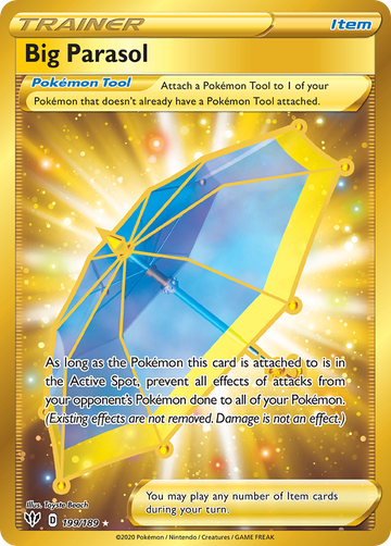 Pokémonkaart 199/189 - Big Parasol - Darkness Ablaze - [Rare Secret]