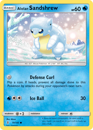 019/145 - Alolan Sandshrew - [Common] - Reverse Holo