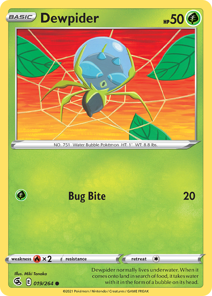 Pokémonkaart 019/264 - Dewpider - Fusion Strike - [Common]