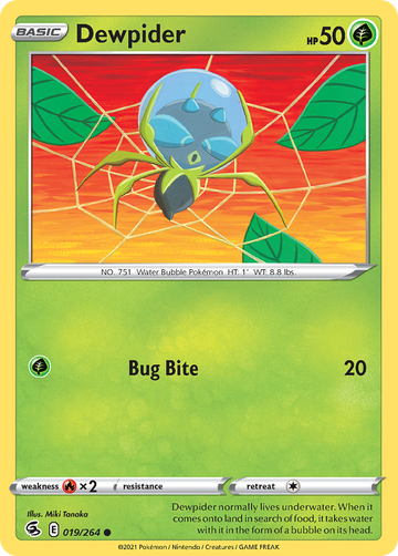 Pokémonkaart 019/264 - Dewpider - Fusion Strike - [Common]