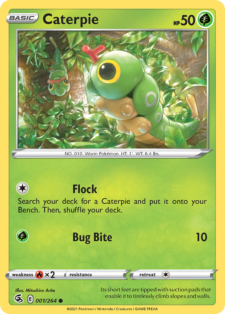 Pokémonkaart 001/264 - Caterpie - Fusion Strike - [Common]