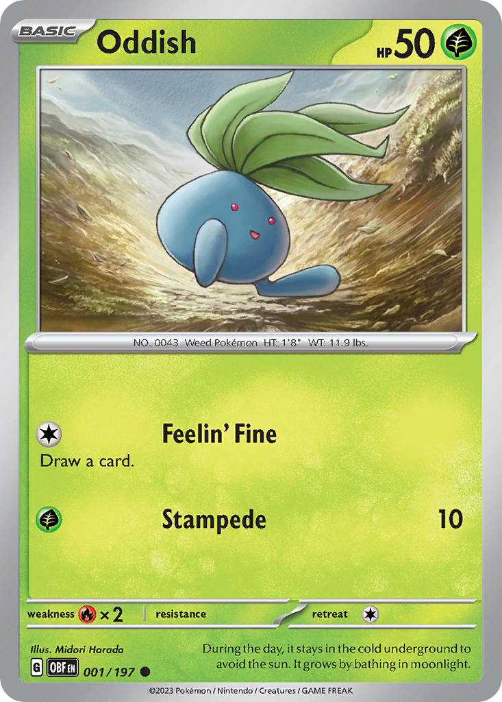 001/197 - Oddish - [Common] - Reverse Holo