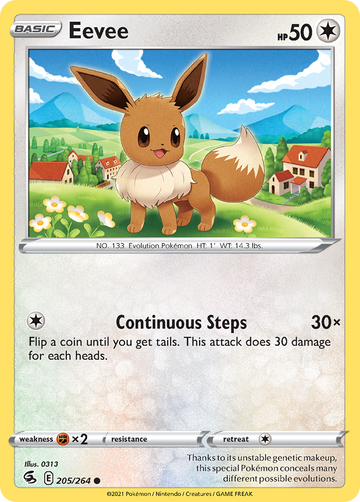 205/264 - Eevee - Reverse Holo - [Common]