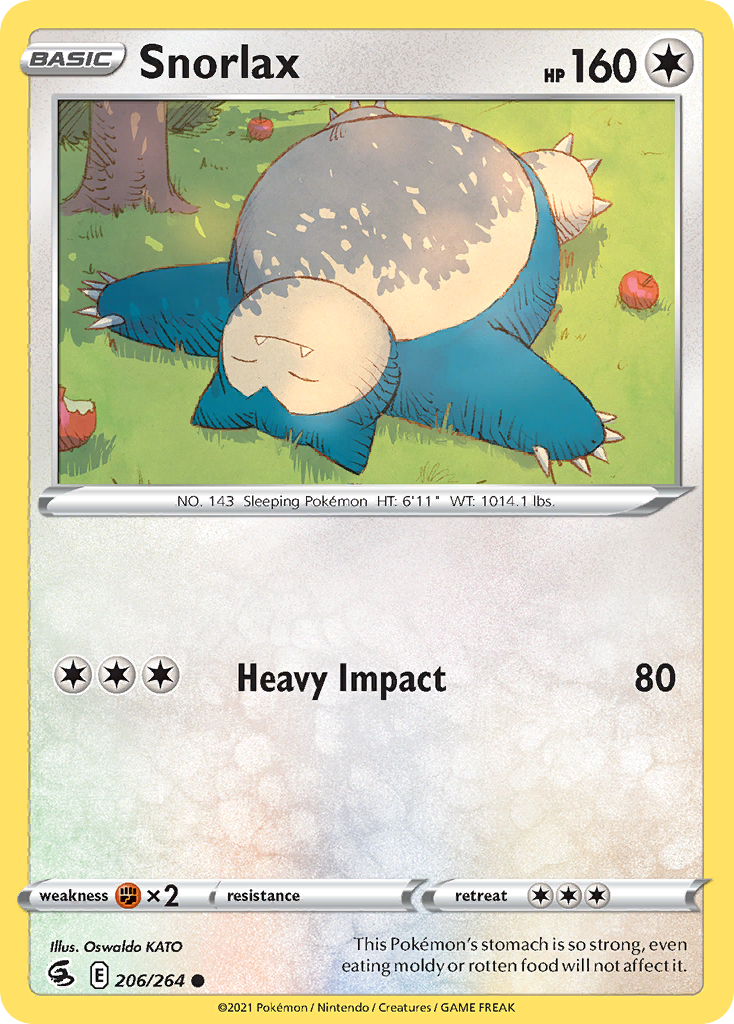 Pokémonkaart 206/264 - Snorlax - Fusion Strike - [Common]