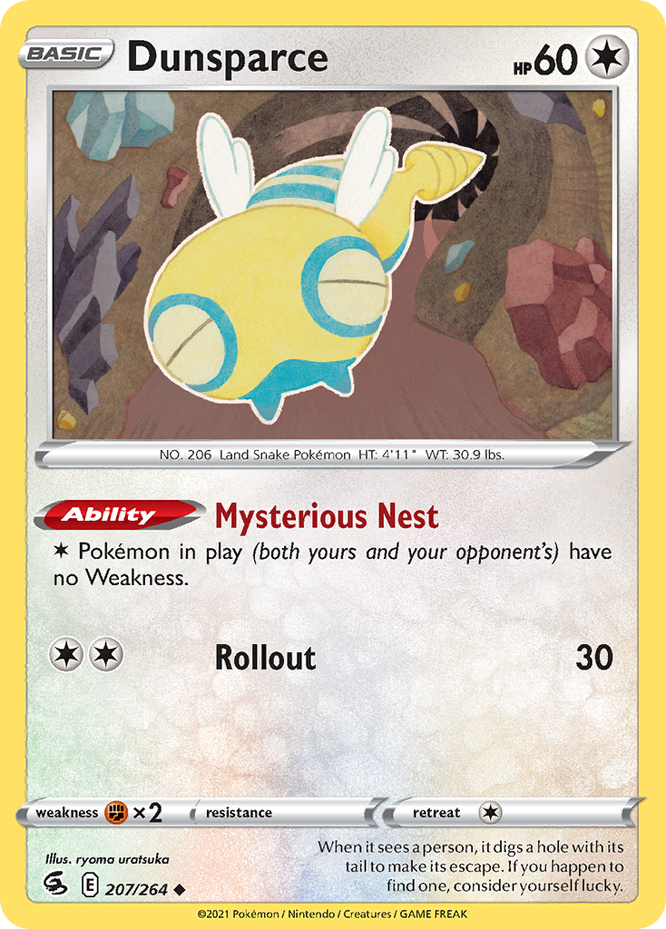 Pokémonkaart 207/264 - Dunsparce - Fusion Strike - [Uncommon]