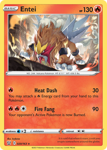 020/163 - Entei - [Rare Holo]