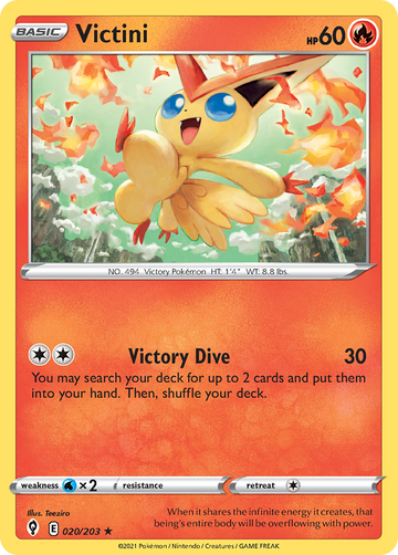 020/203 - Victini - [Rare Holo] - Reverse Holo