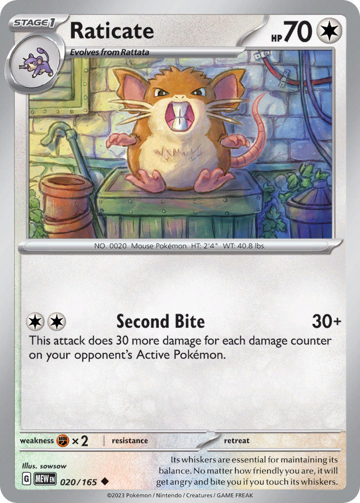 020/165 - Raticate - [Uncommon] - Reverse Holo