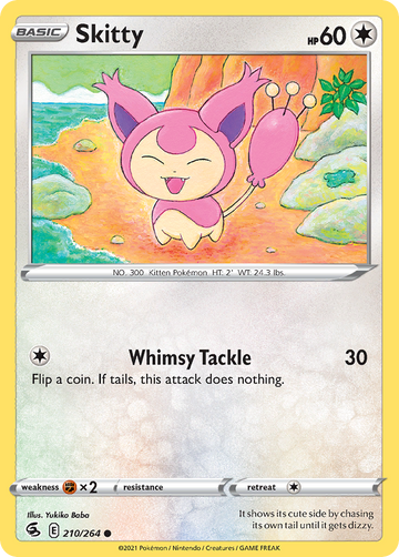 Pokémonkaart 210/264 - Skitty - Fusion Strike - [Common]