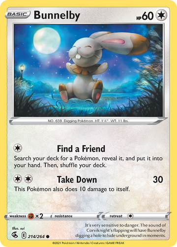 Pokémonkaart 214/264 - Bunnelby - Fusion Strike - [Common]