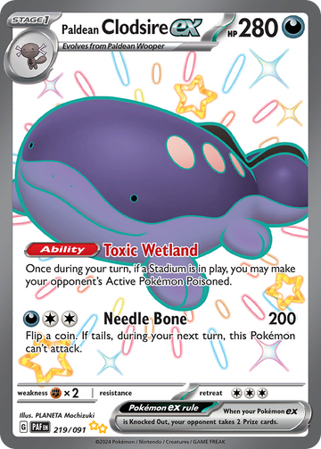 219/091 - Paldean Clodsire ex - [Shiny Ultra Rare]