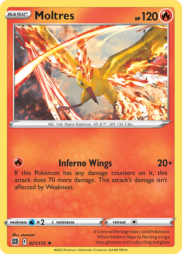 021/172 - Moltres - [Rare Holo] - Reverse Holo