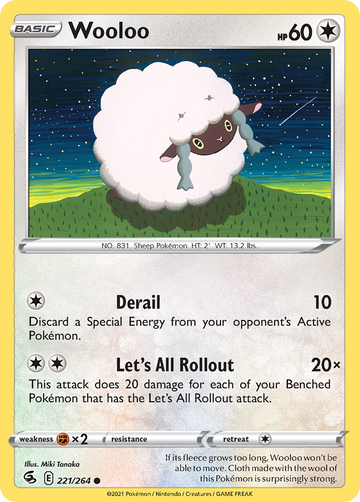 221/264 - Wooloo - Reverse Holo - [Common]