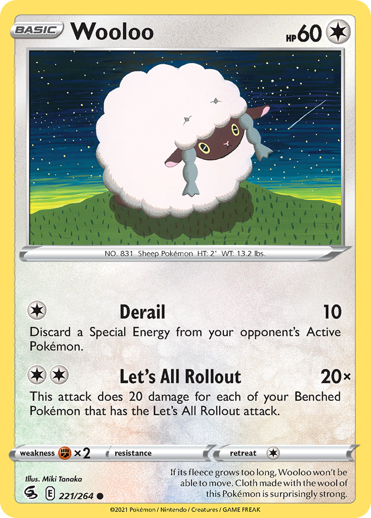 Pokémonkaart 221/264 - Wooloo - Fusion Strike - [Common]