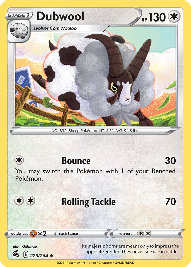 Pokémonkaart 223/264 - Dubwool - Fusion Strike - [Uncommon]