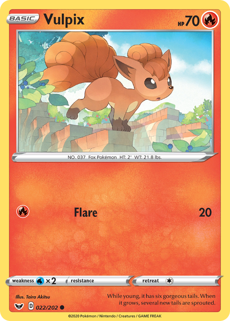 Pokémonkaart 022/202 - Vulpix - Sword & Shield - [Common]