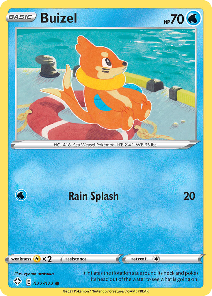 Pokémonkaart 022/072 - Buizel - Shining Fates - [Common]