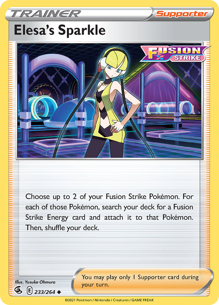 Pokémonkaart 233/264 - Elesa's Sparkle - Fusion Strike - [Uncommon]