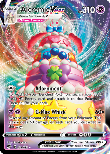 Pokémonkaart 023/073 - Alcremie VMAX - Champion's Path - [Rare Holo VMAX]