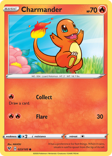 Pokémonkaart 023/185 - Charmander - Vivid Voltage - [Common]