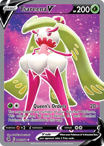 Pokémonkaart 246/264 - Tsareena V - Fusion Strike - [Rare Ultra]