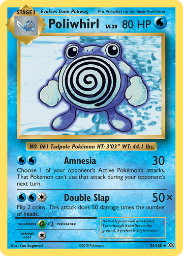 24/108 - Poliwhirl - Reverse Holo - [Uncommon]