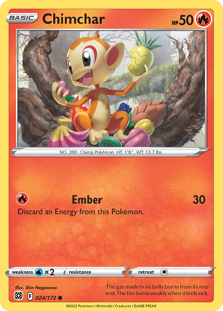 024/172 - Chimchar - Reverse Holo - [Common]