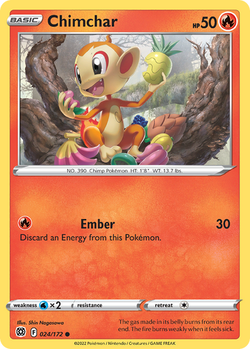 024/172 - Chimchar - Reverse Holo - [Common]