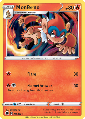 025/172 - Monferno - Reverse Holo - [Uncommon]