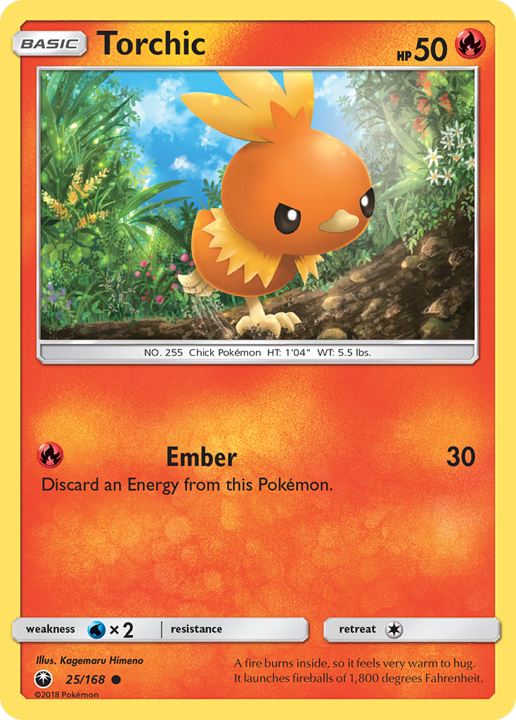 Pokémonkaart 025/168 - Torchic - Celestial Storm - [Common]