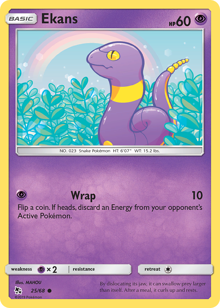Pokémonkaart 025/068 - Ekans - Hidden Fates - [Common]