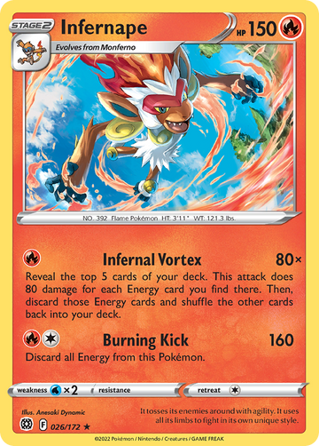 026/172 - Infernape - Reverse Holo - [Rare Holo]