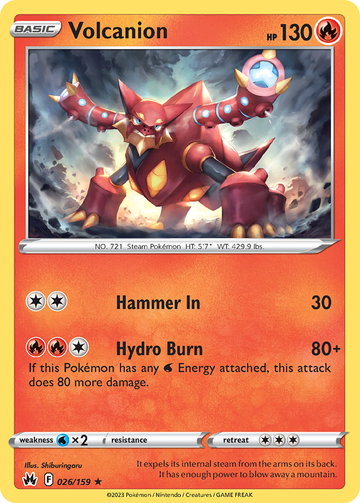 026/159 - Volcanion - [Rare Holo] - Reverse Holo