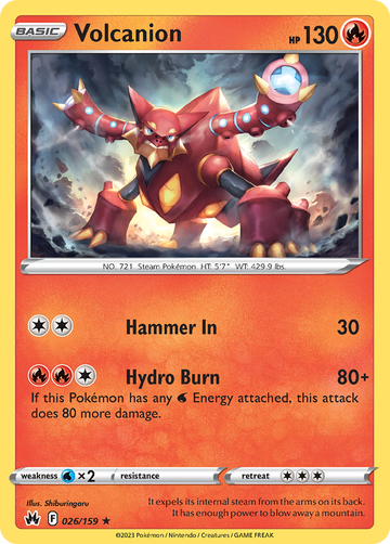 026/159 - Volcanion - [Rare Holo] - Reverse Holo