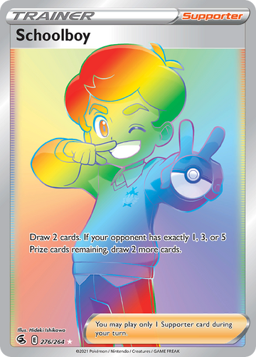 Pokémonkaart 276/264 - Schoolboy - Fusion Strike - [Rare Rainbow]