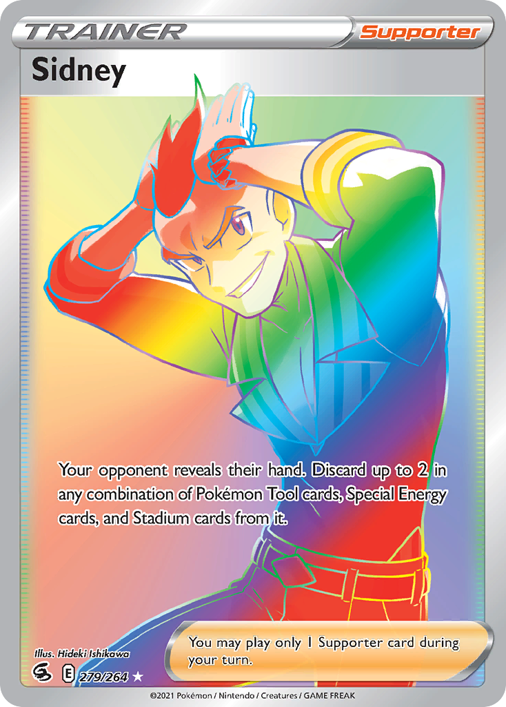 Pokémonkaart 279/264 - Sidney - Fusion Strike - [Rare Rainbow]
