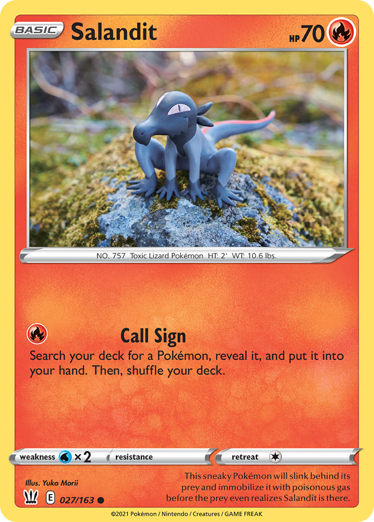 Pokémonkaart 027/163 - Salandit - Battle Styles - [Common]